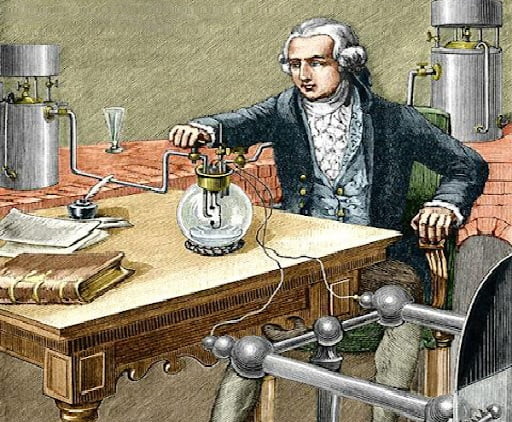 Lavoisier làm thí nghiệm