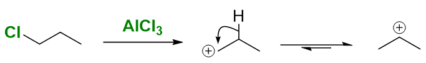 sự chuyển vị tạo thành carbocation hình thành sản phẩm của phản ứng Friedel Crafts